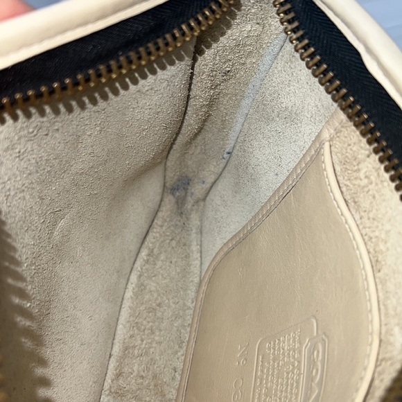 Coach Legacy Vintage 038-007 Cream Bone Zip Top Detachable Crossbody Clutch Bag - Picture 15 of 16